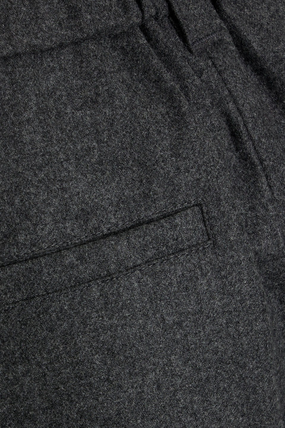 Brunello Cucinelli Wool And Cashmere-blend Flannel Tapered Pants In Gray