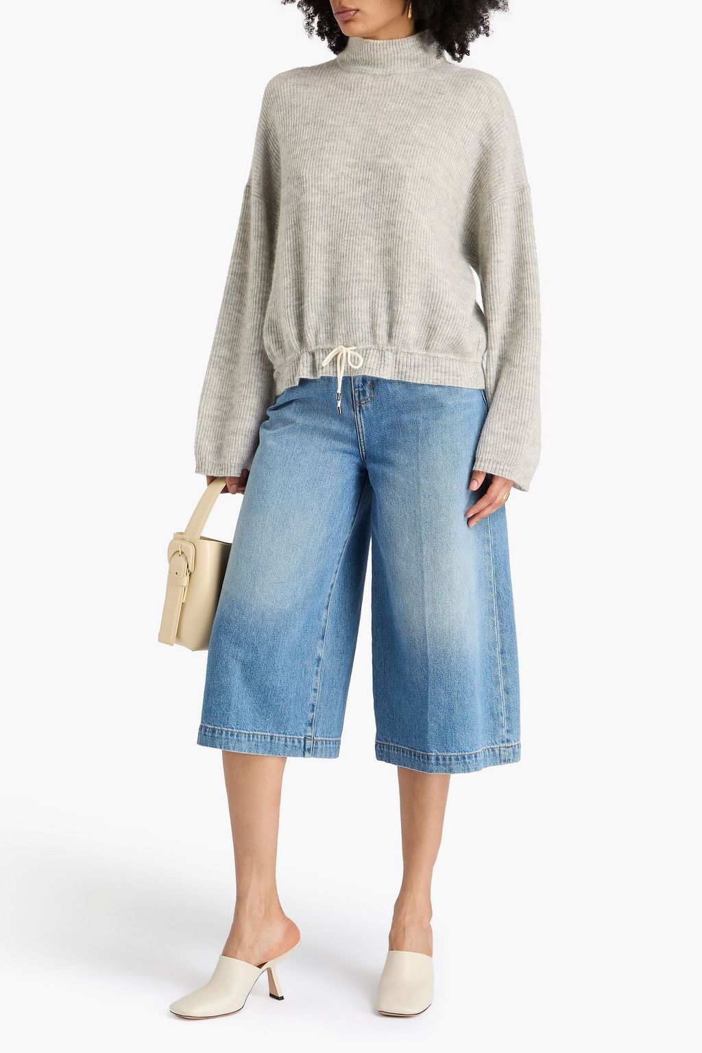 BRUNELLO CUCINELLI Ribbed mohair-blend turtleneck sweater
