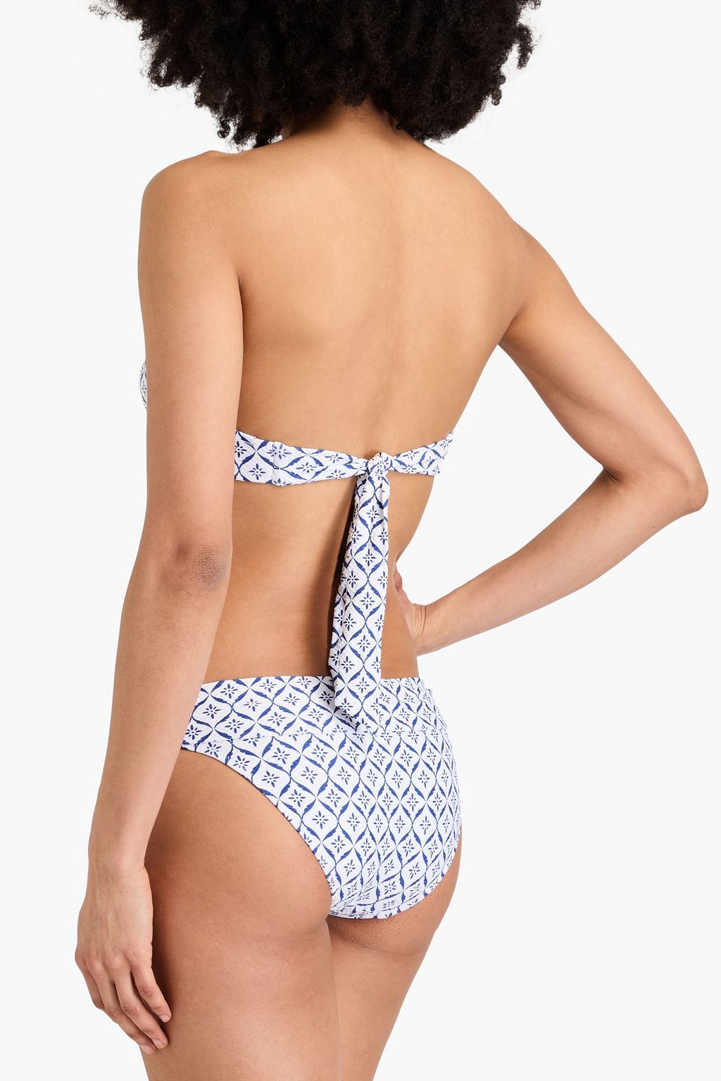 HEIDI KLEIN توب بيكيني "كابري" بتصميم باندو مُدعّم بأسلاك سفلية ومزين بطبعات