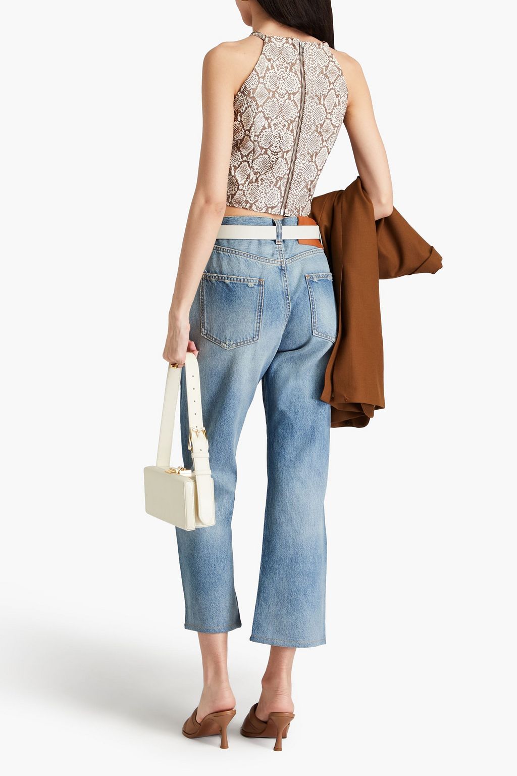 VICTORIA BECKHAM Faded mid-rise kick-flare jeans