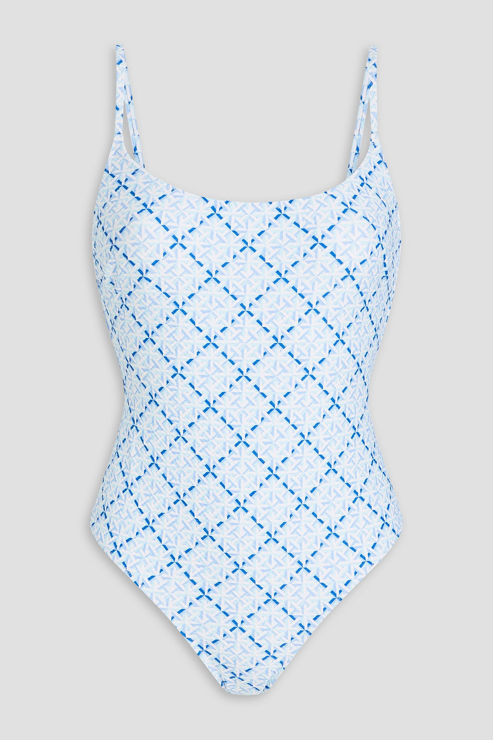 Heidi Klein Printed Swimsuit In Light Blue
