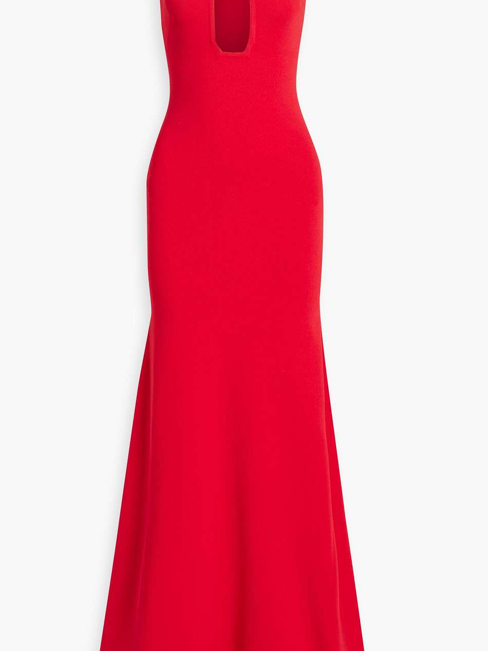cutout crepe gown