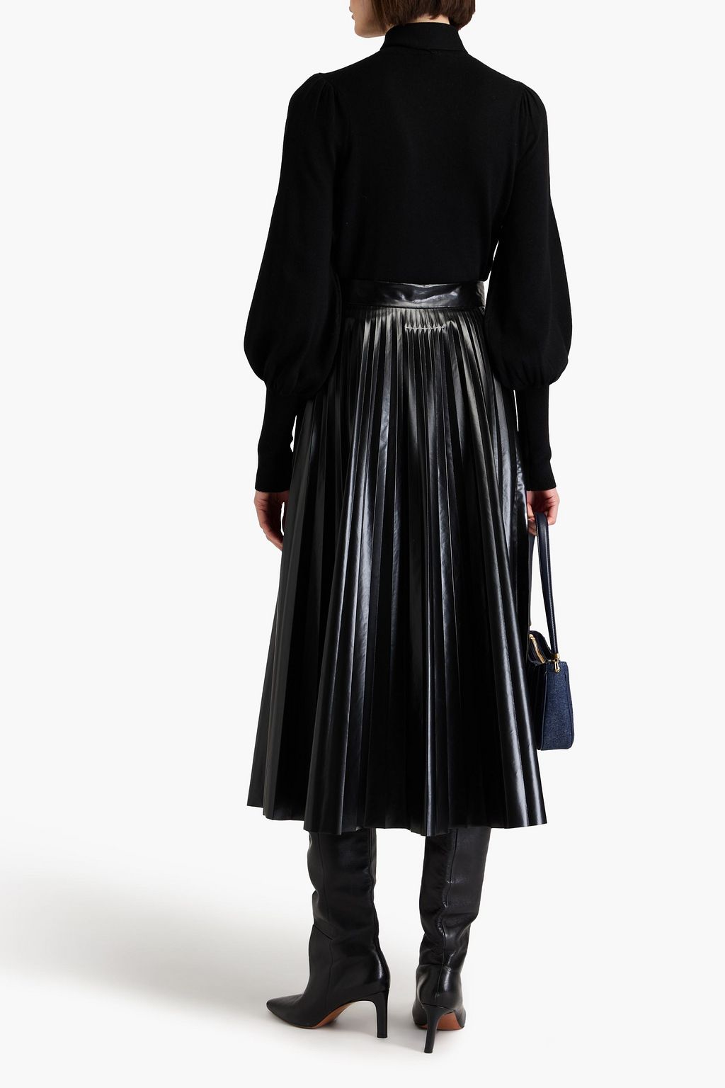 ZIMMERMANN Pussy bow merino wool turtleneck sweater