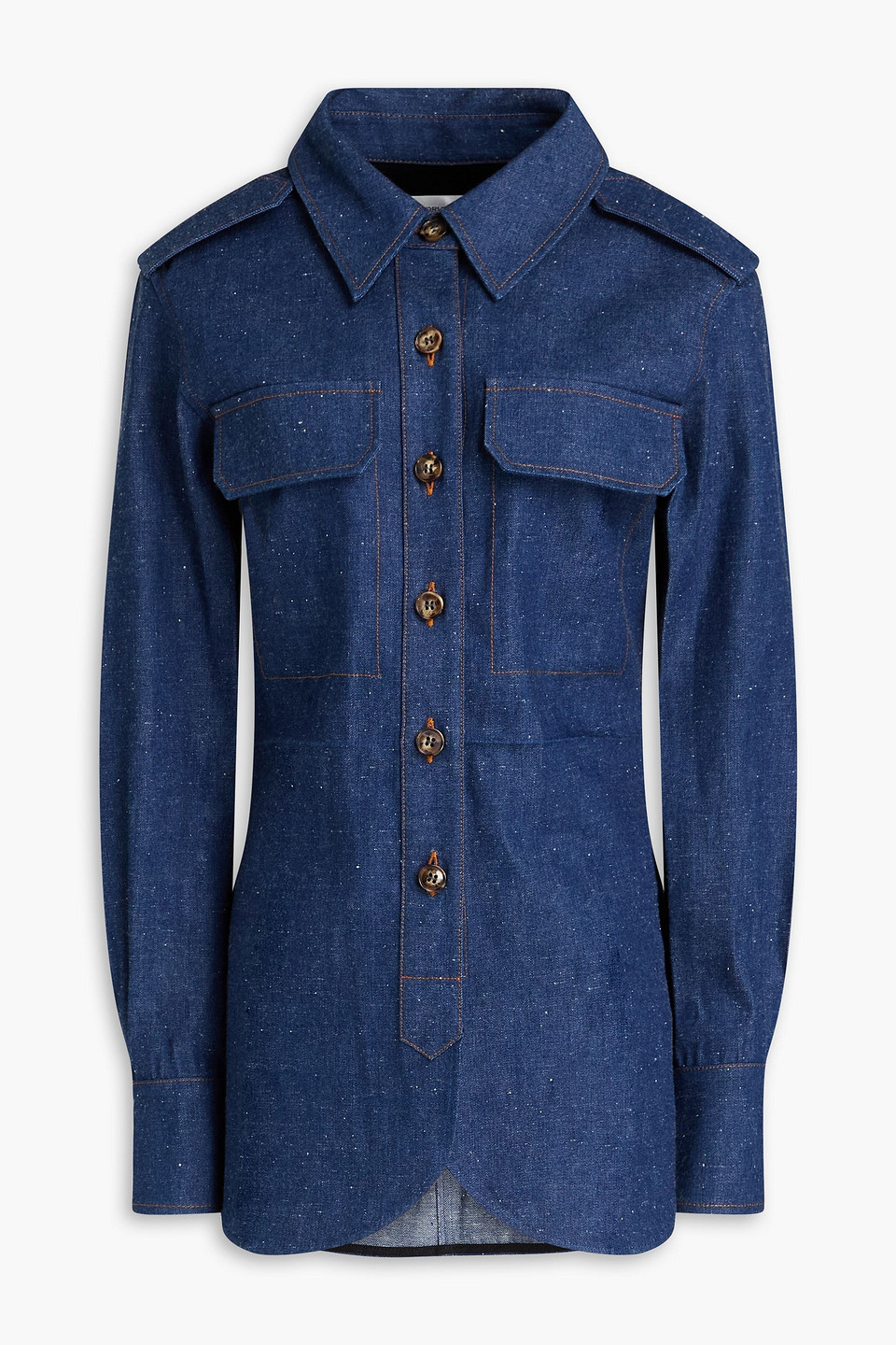 Victoria Beckham Denim Shirt In Blue
