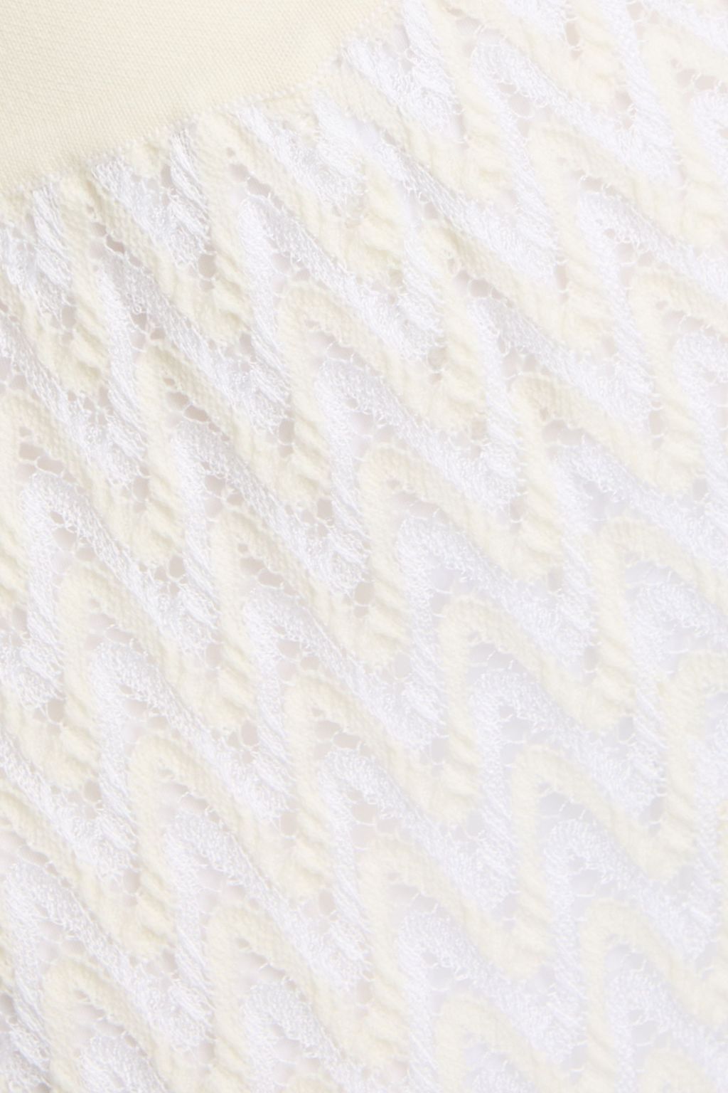 MISSONI بنطلون بأرجل واسعة من مزيج الصوف بحبكة كروشيه