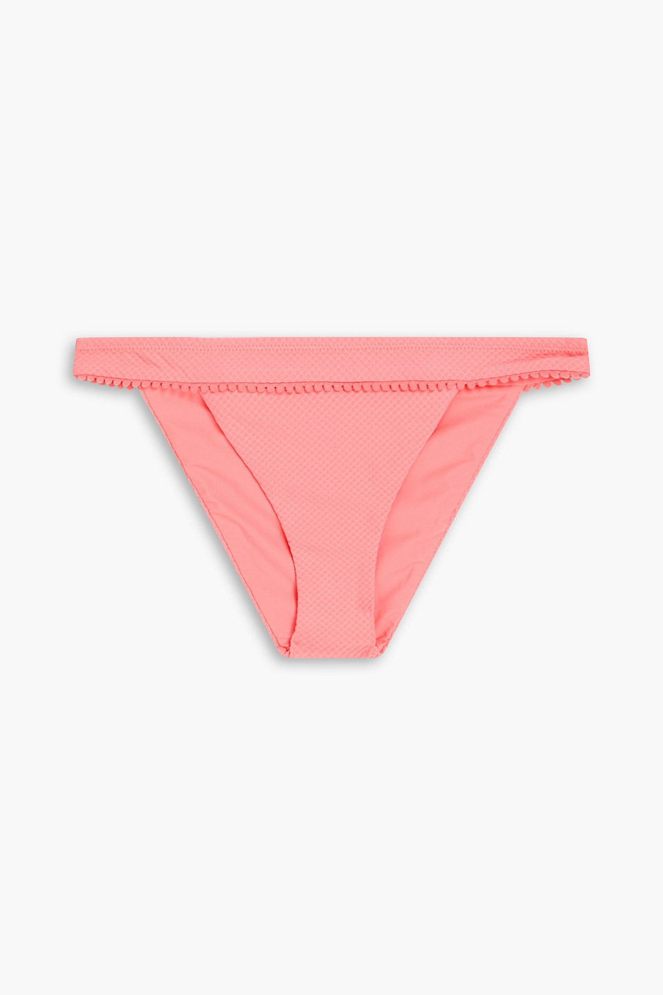 Heidi Klein Stretch-piqué Low-rise Bikini Briefs In Antique Rose