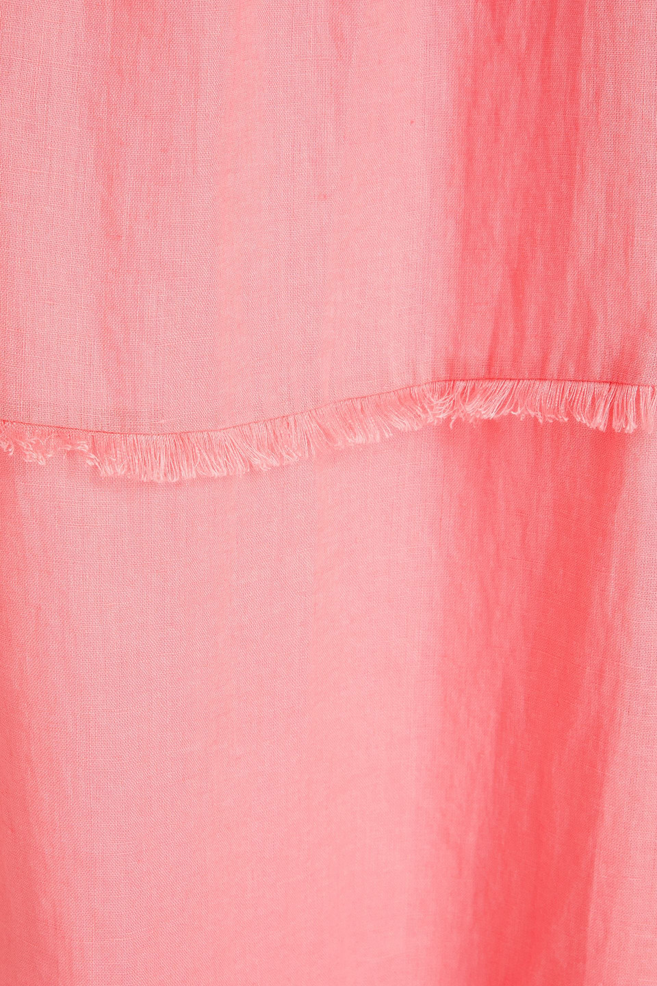Heidi Klein Tiered Linen Midi Dress In Coral