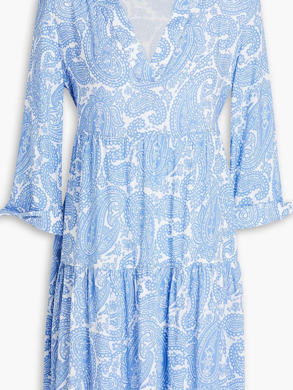 cape mala paisley-print mousseline mini dress