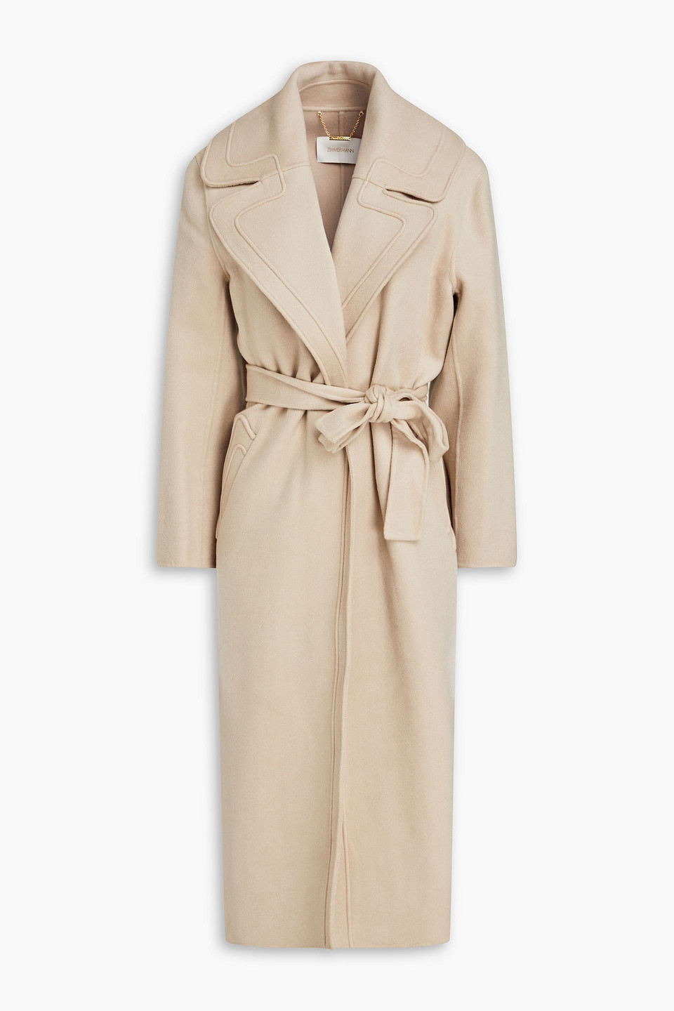 Zimmermann Wool-blend Felt Coat In Neutral