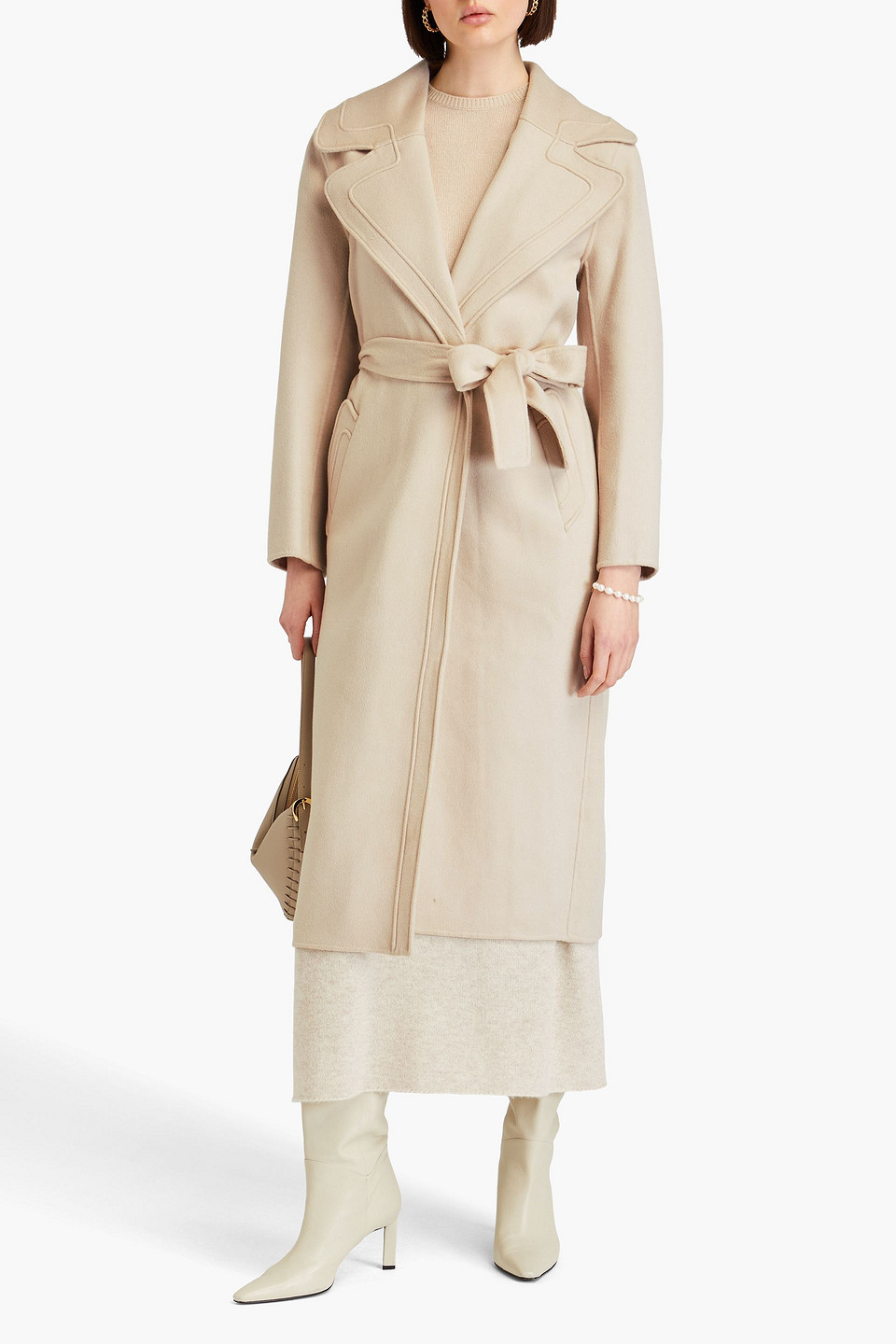 Zimmermann Wool-blend Felt Coat In Beige
