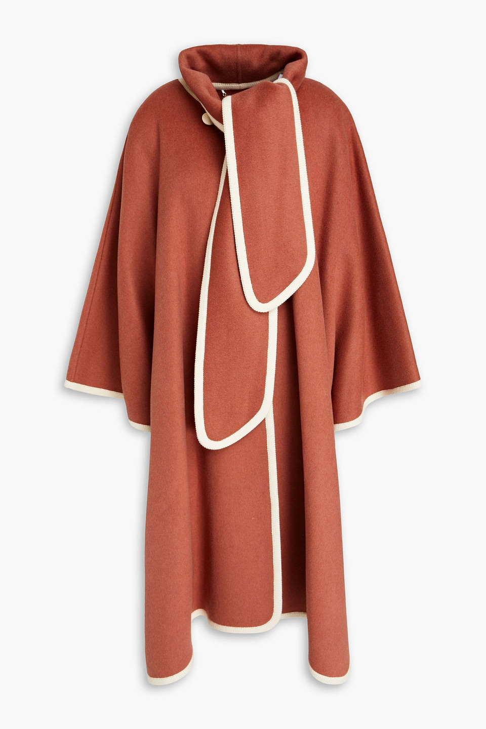 Zimmermann Draped Wool-blend Felt Cape In Brown