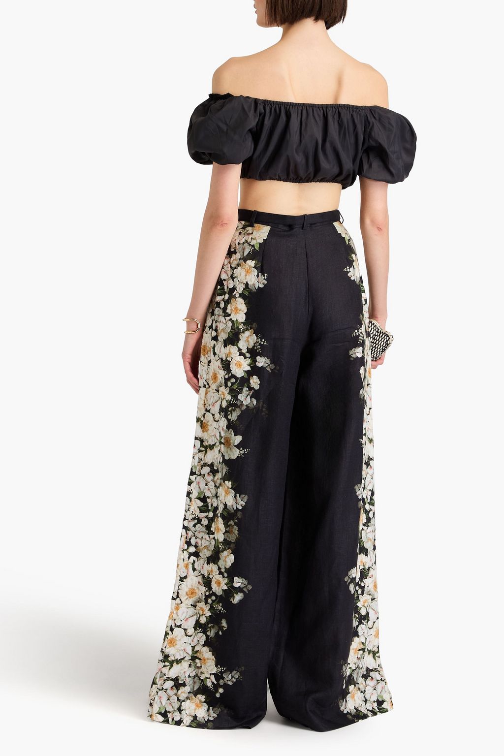 ZIMMERMANN Floral-print linen wide-leg pants