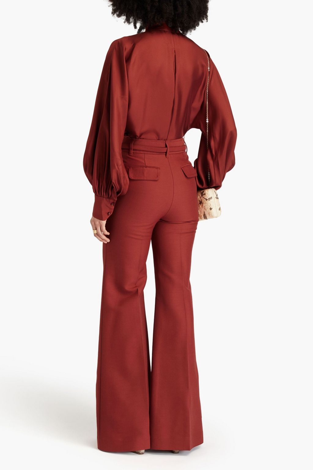 ZIMMERMANN Pussy-bow silk-twill blouse