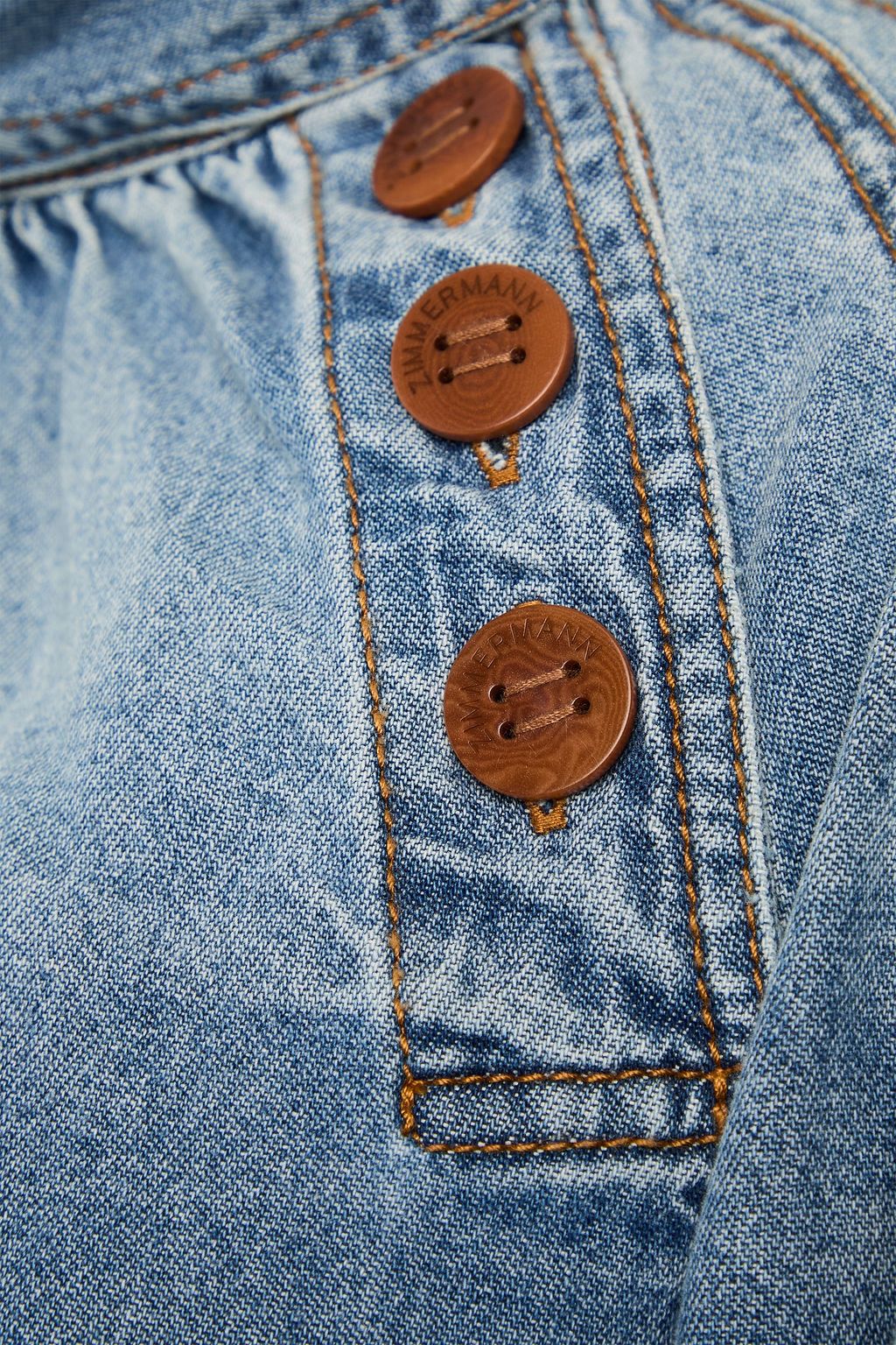 ZIMMERMANN Oberteil aus Denim mit Schluppe