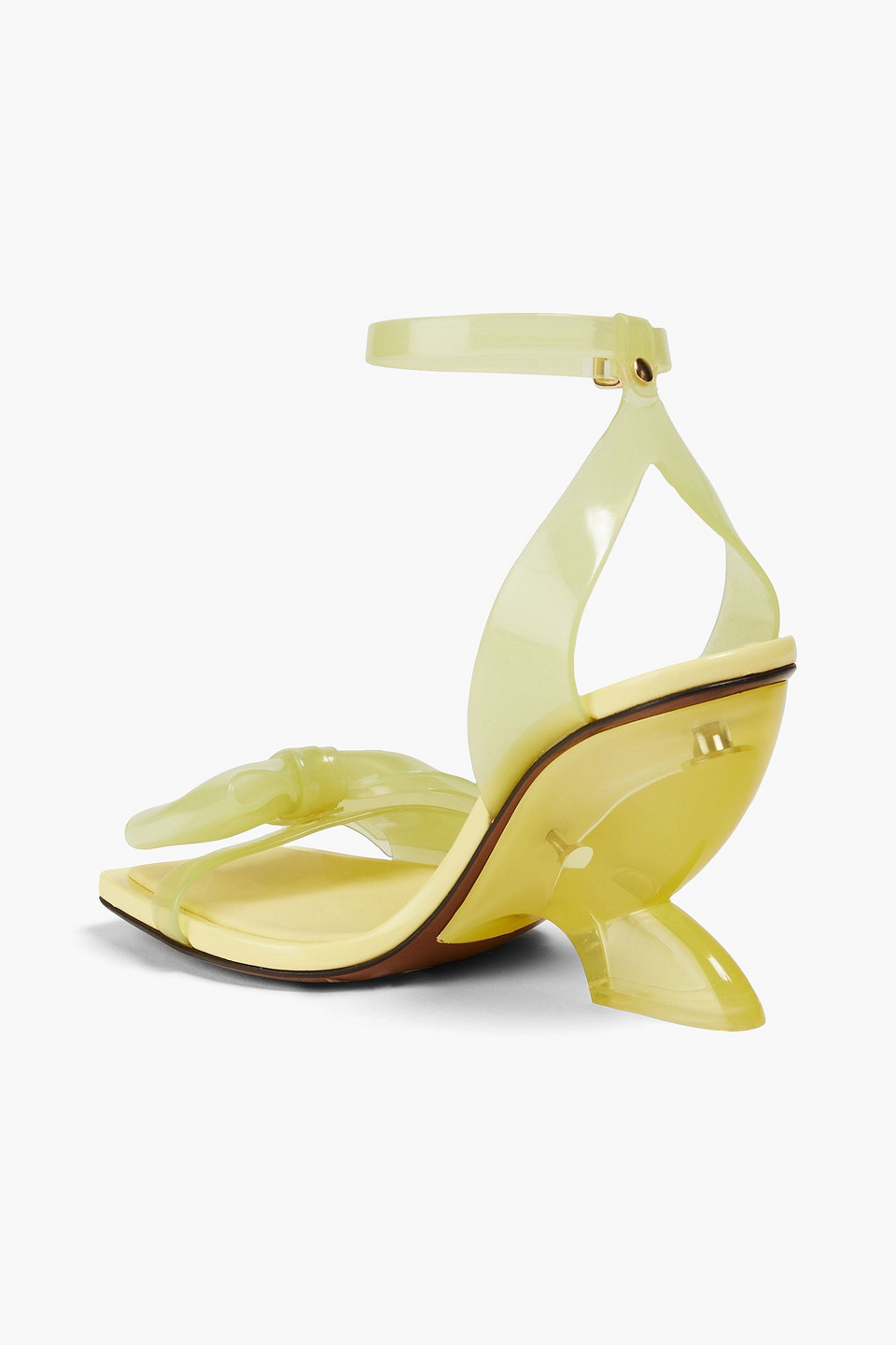 Shop Zimmermann Bow-detailed Pvc Sandals In Lime Green
