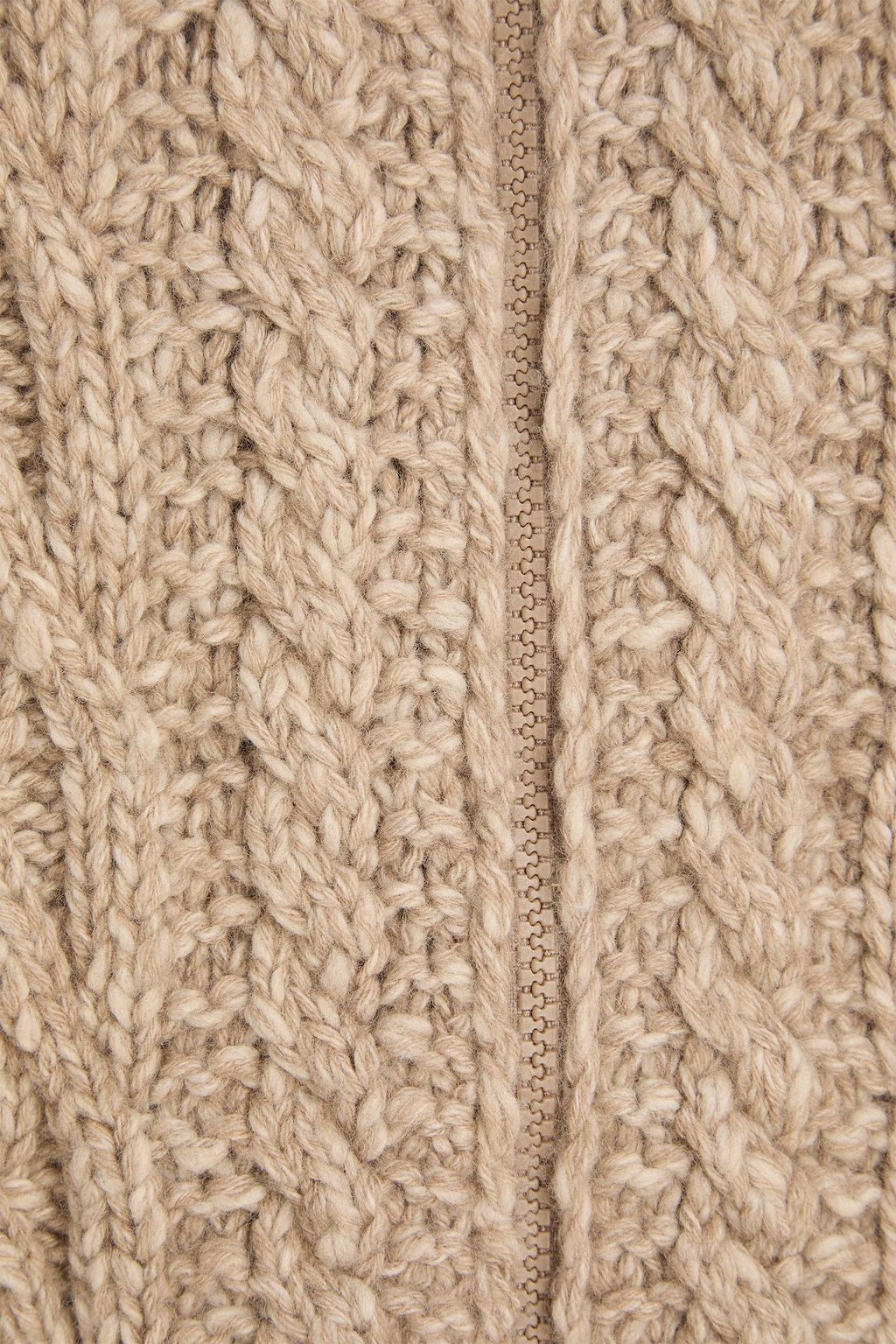 BRUNELLO CUCINELLI ケーブルニット ウール&カシミヤ混 カーディガン ビーズ付き