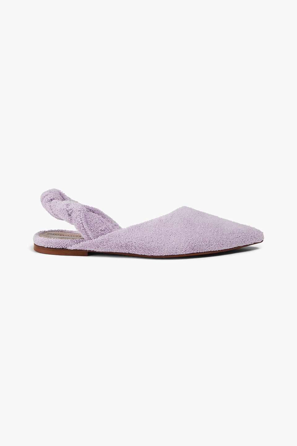 Zimmermann Terry Slingback Point-toe Flats In Purple