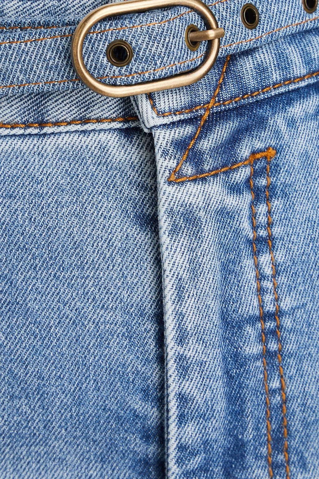 ZIMMERMANN Belted high-rise flared jeans