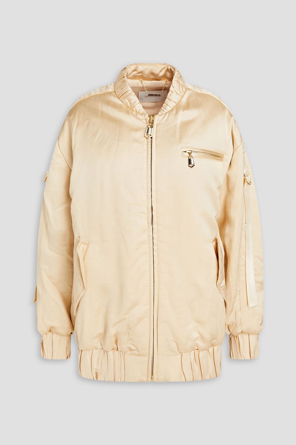 Cream satin jacket outlet