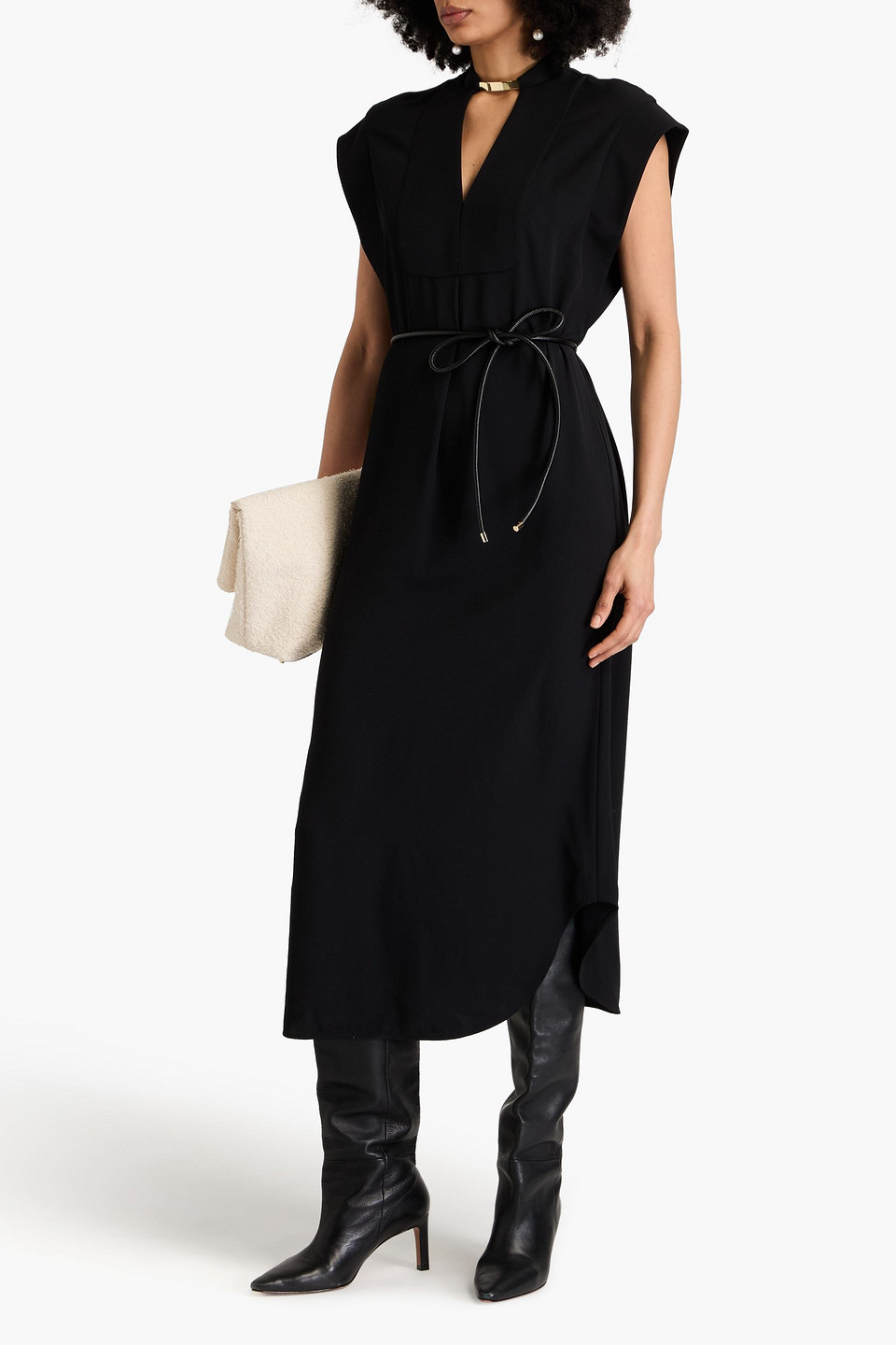 Zimmermann Twill Maxi Dress In Black
