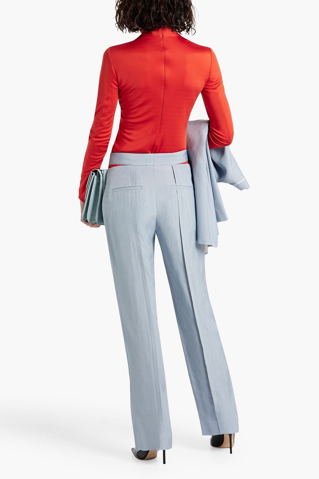 VICTORIA BECKHAM Hose mit geradem Bein aus Jacquard mit Cut-outs