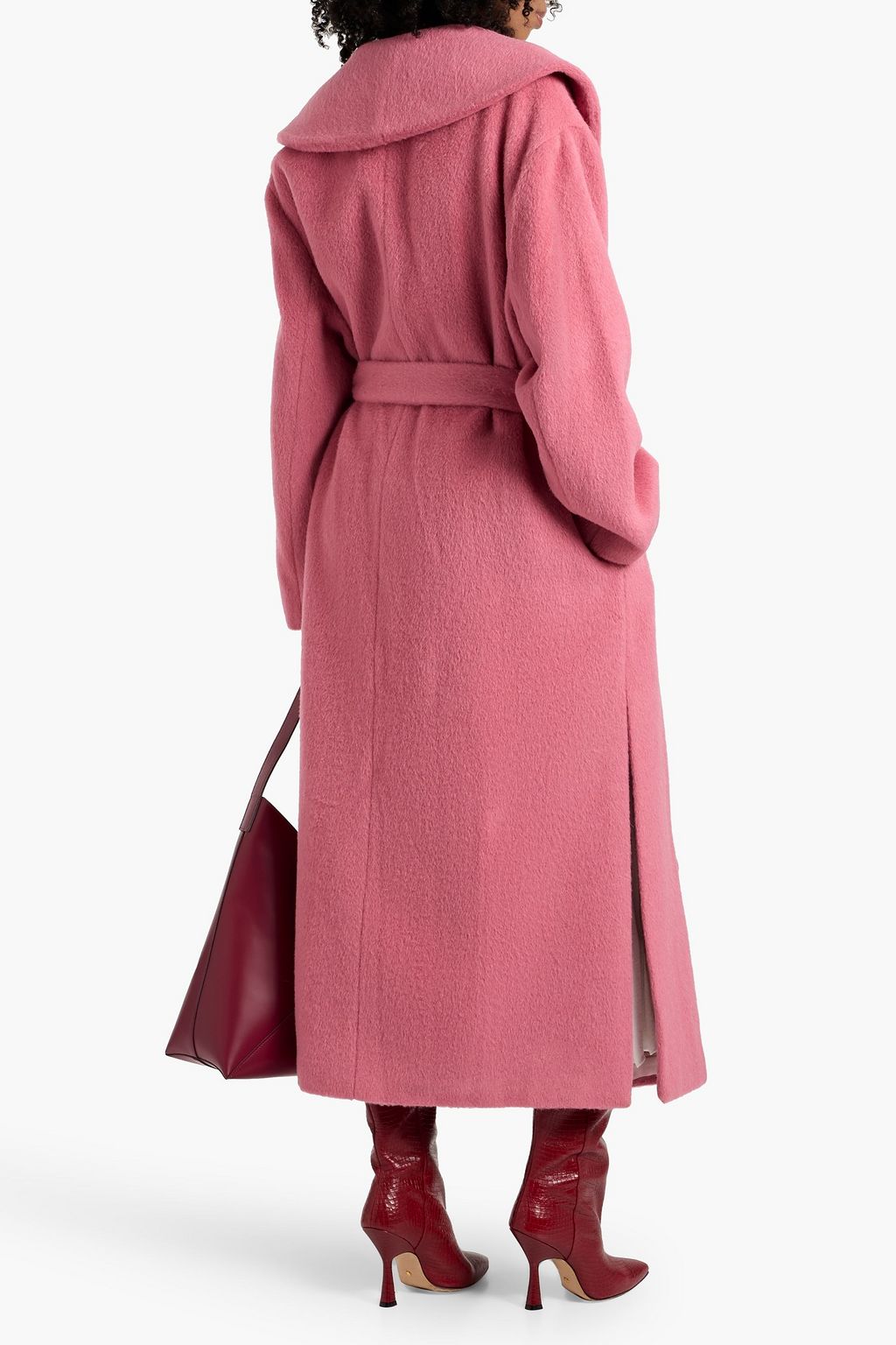 STAUD Dakota belted wool and alpaca-blend coat