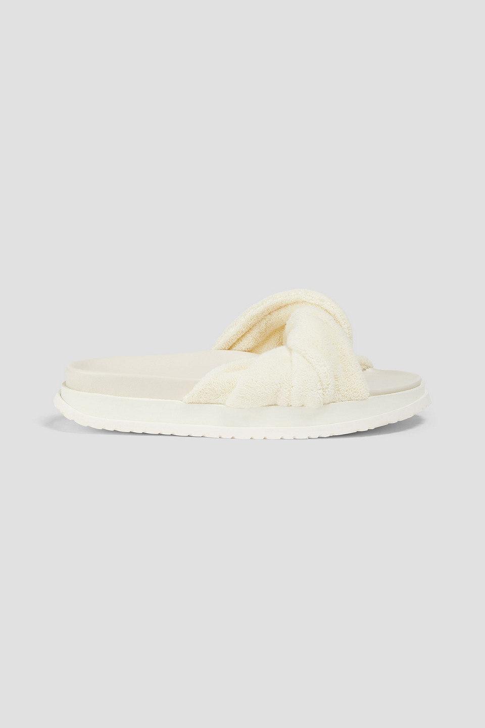 Zimmermann Twisted Terry Slides In Cream