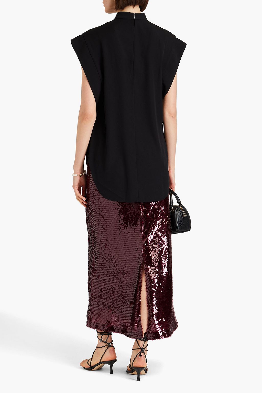 ZIMMERMANN Embellished cutout twill top