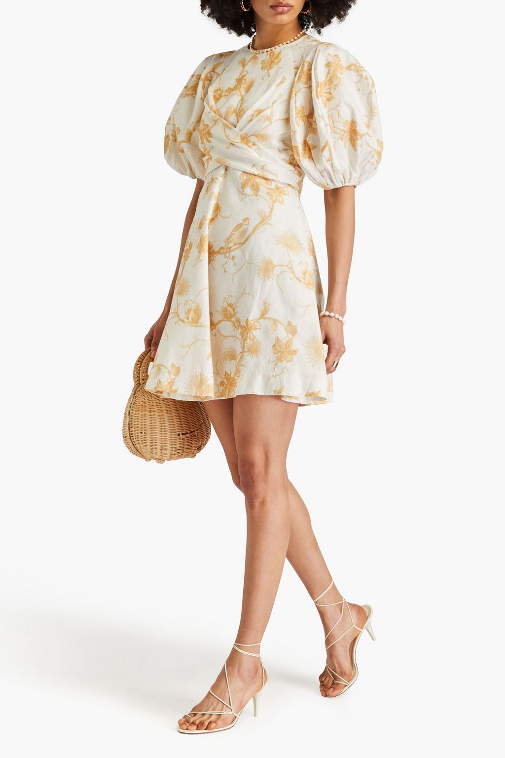 ZIMMERMANN Floral-print linen mini dress