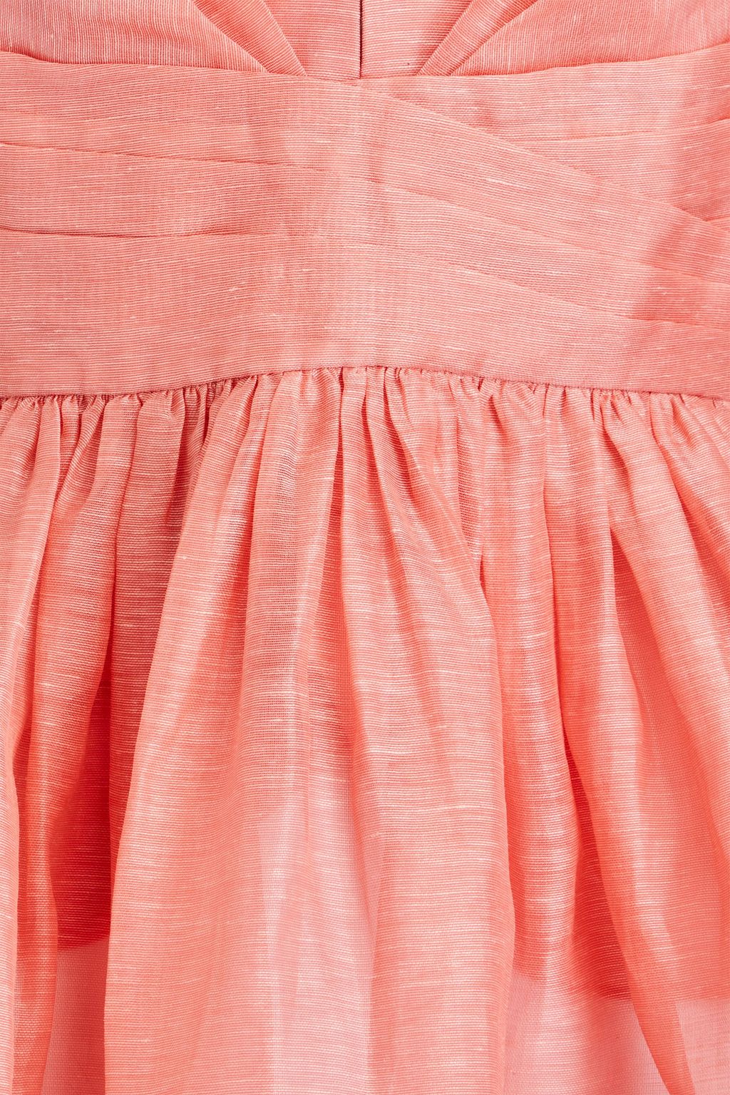 ZIMMERMANN Wonderland gathered linen and silk-blend organza mini dress