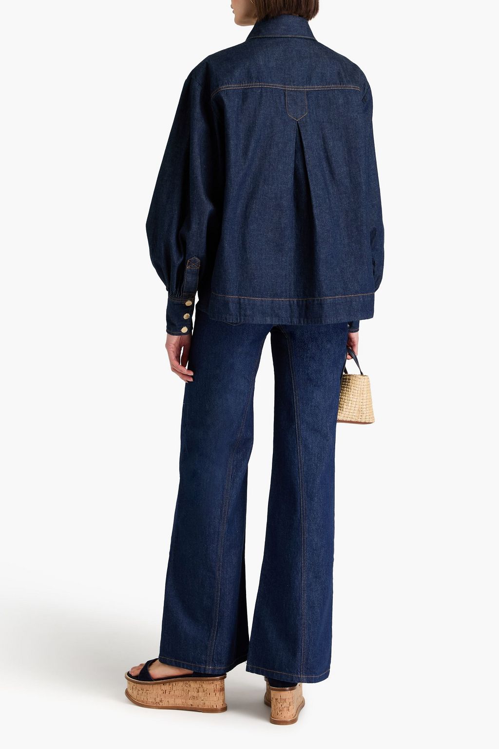 ZIMMERMANN Appliquéd denim shirt