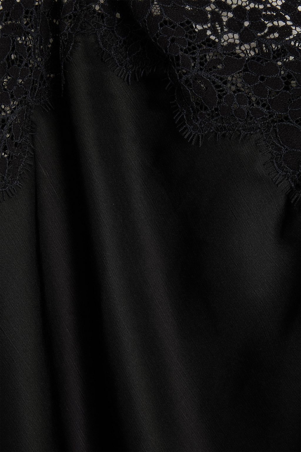 ZIMMERMANN Belted bow-detailed lace-trimmed satin midi slip dress