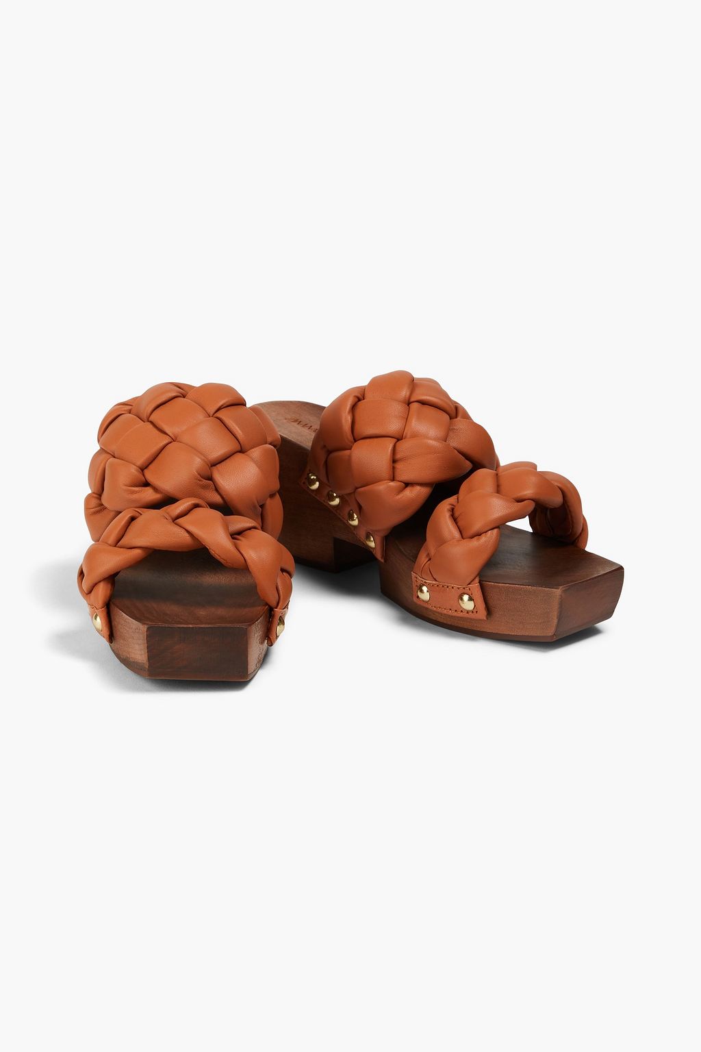 ZIMMERMANN Woven leather platform clogs