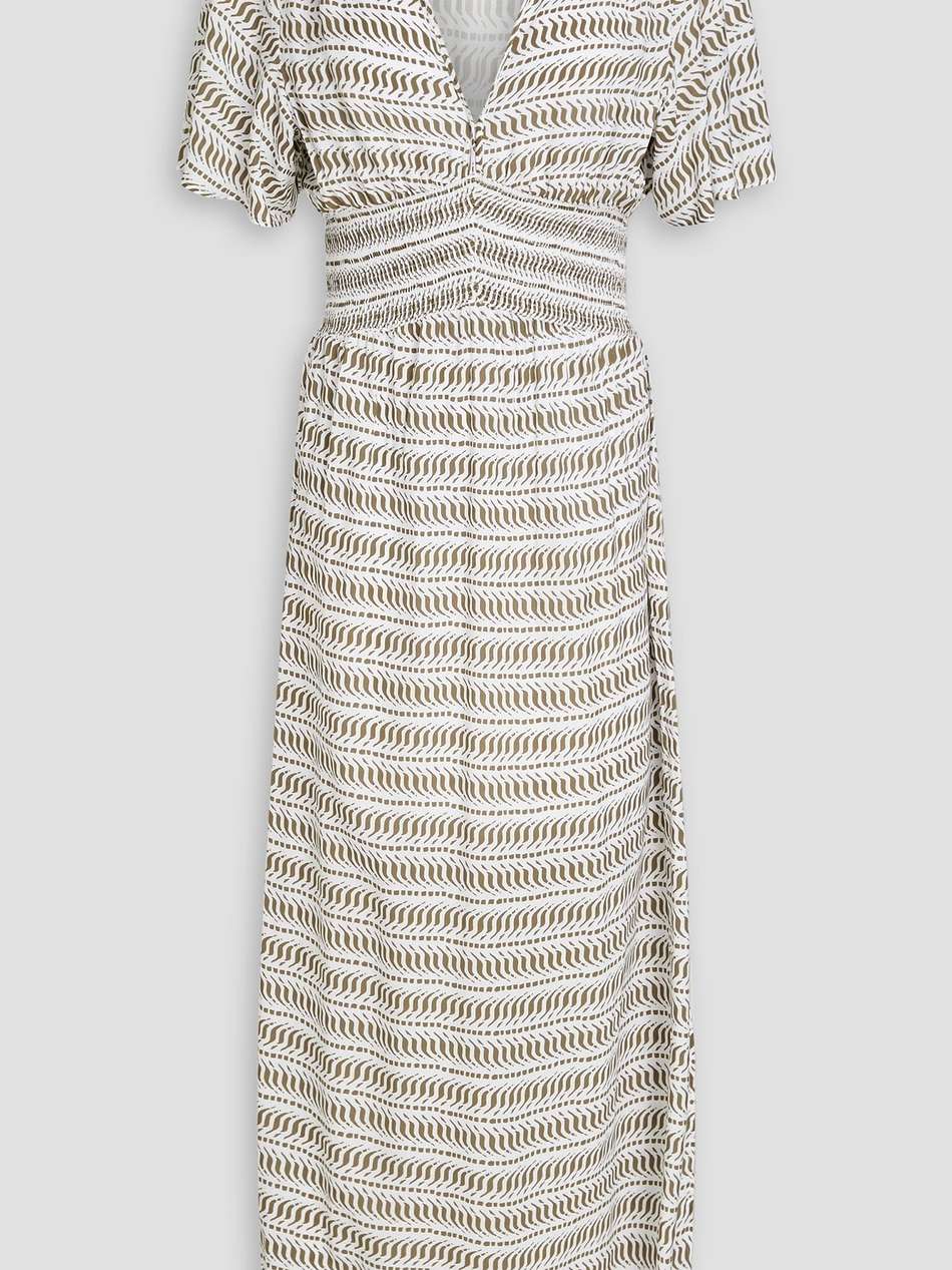 printed mousseline midi dress