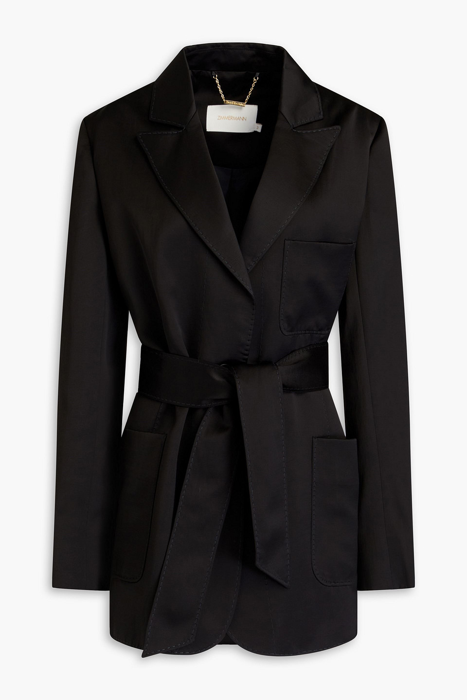 Zimmermann Shantung Blazer In Black