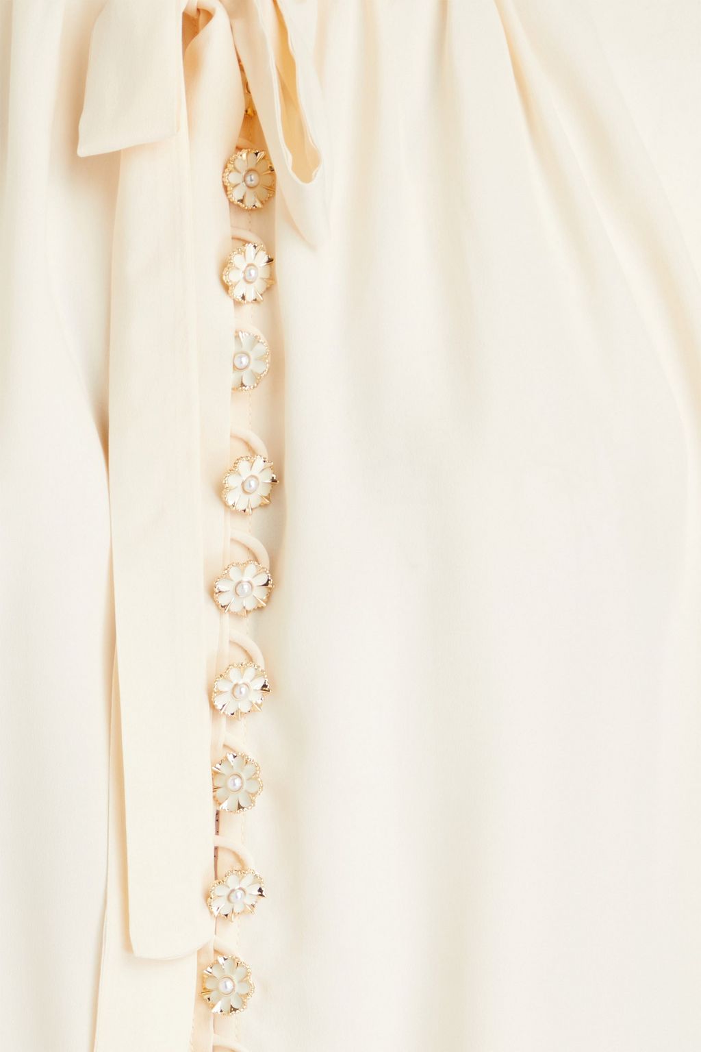 ZIMMERMANN Pussy-bow ruffled crepe de chine blouse