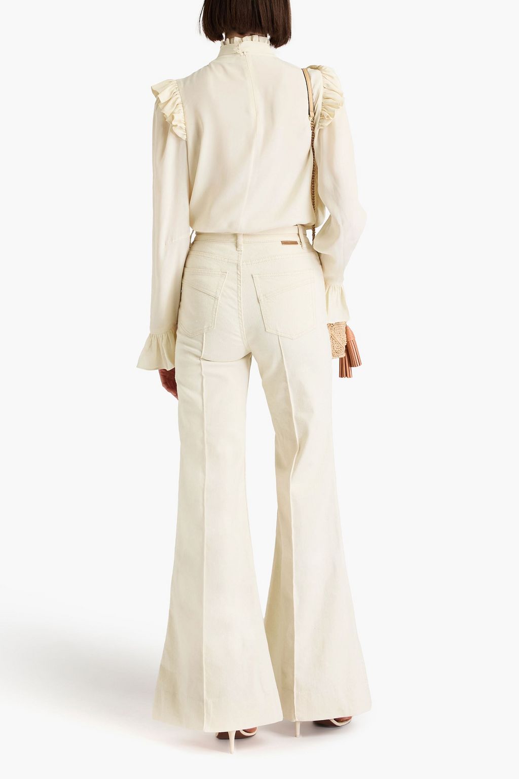 ZIMMERMANN Pussy-bow ruffled crepe de chine blouse