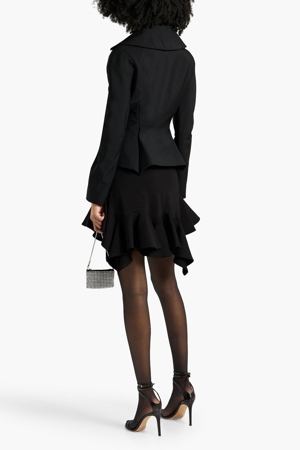 GIVENCHY Wool and mohair-blend peplum jacket