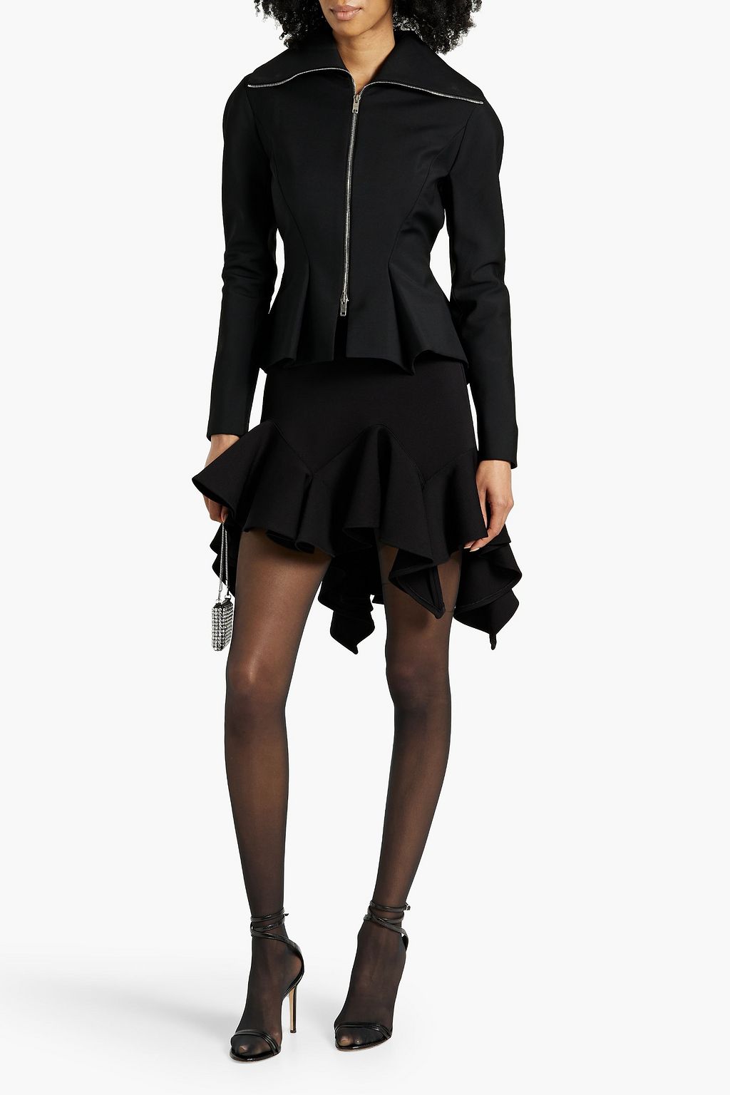 GIVENCHY Wool and mohair-blend peplum jacket