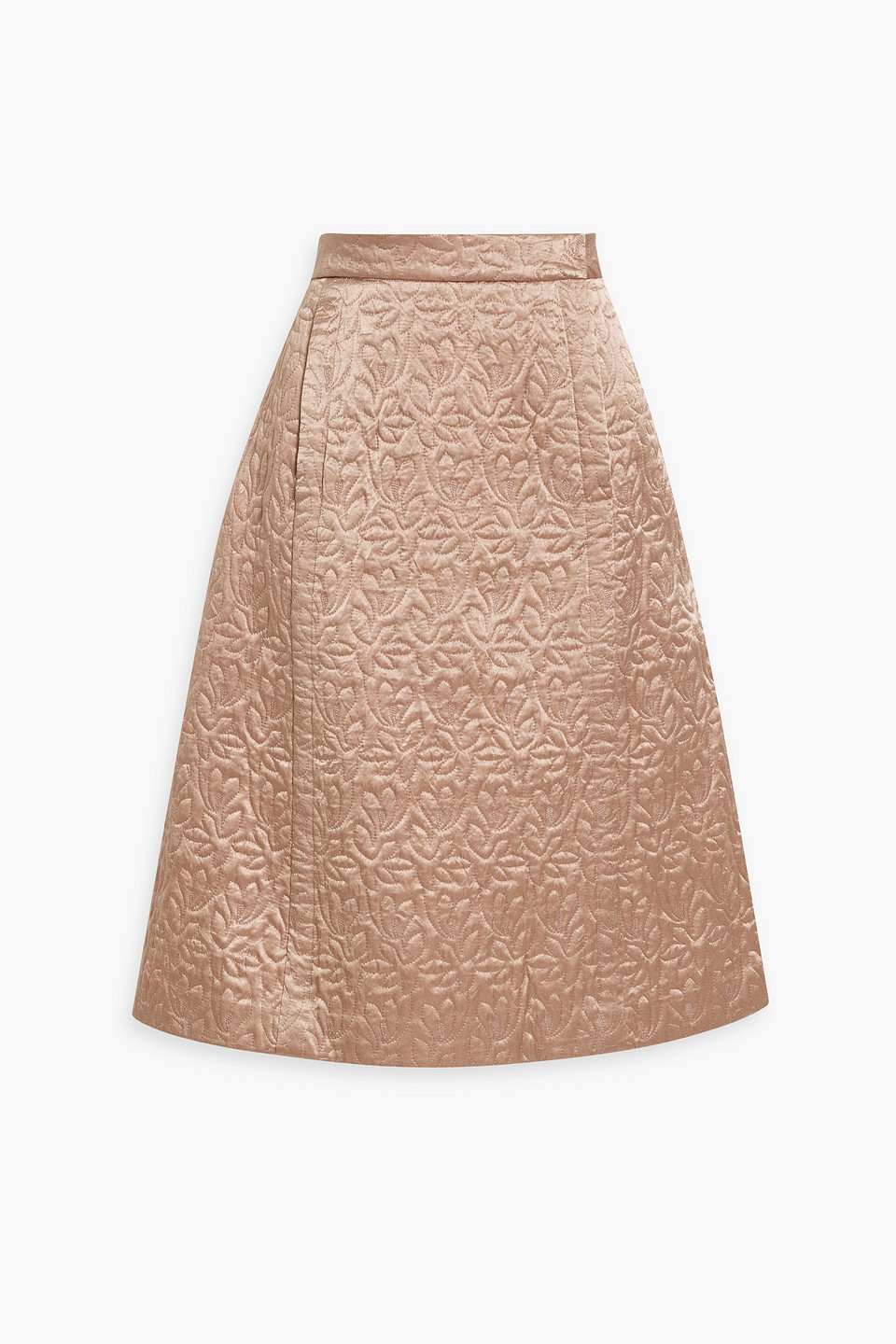 Mm6 Maison Margiela Quilted Satin Skirt In Antique Rose