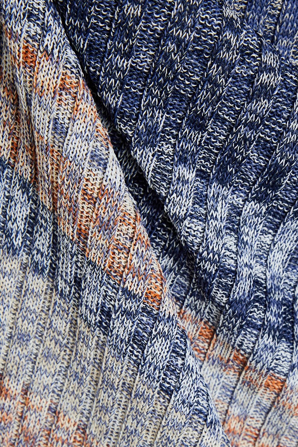 ZIMMERMANN リブ編みニット ミディワンピース ストライプ
