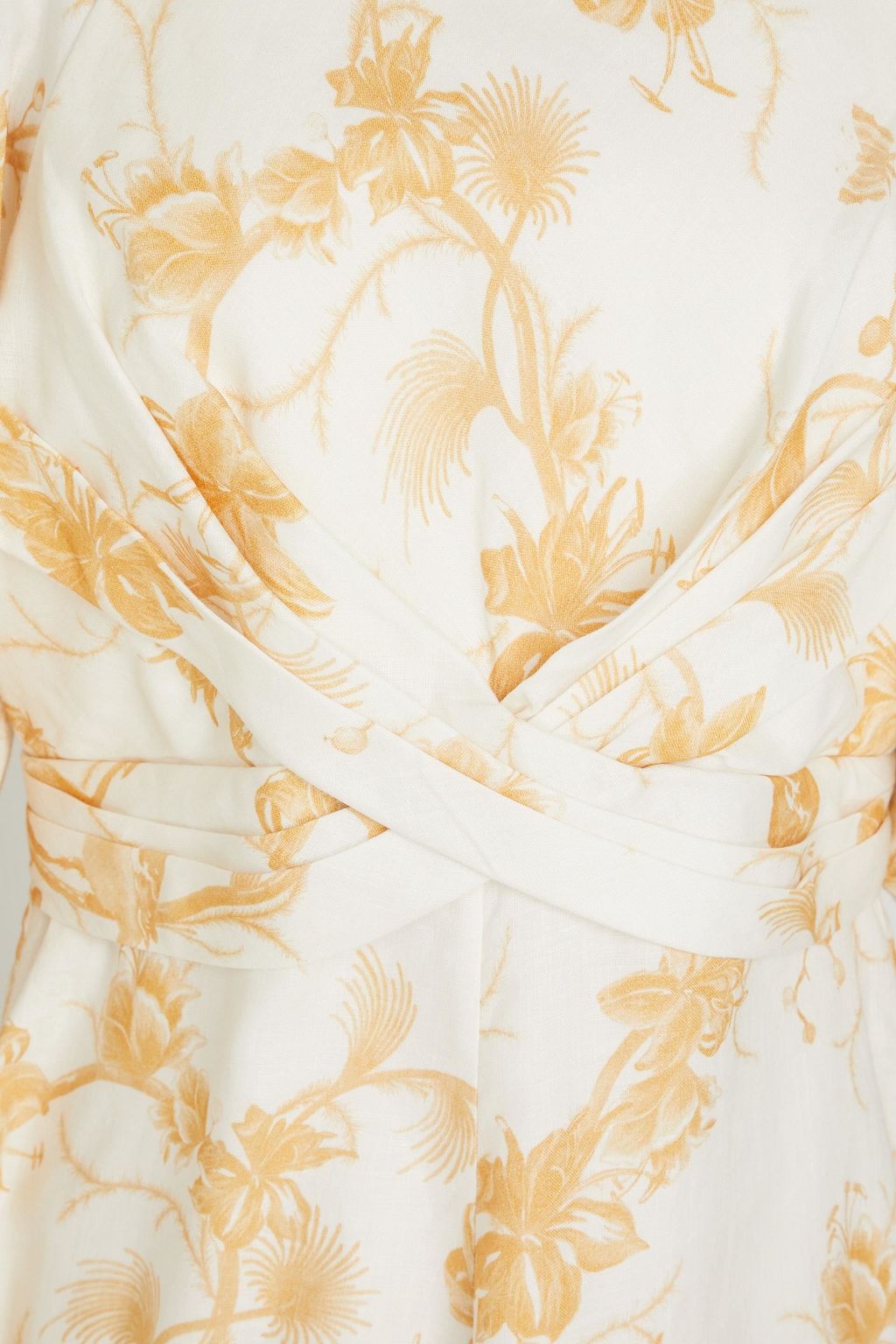 ZIMMERMANN Floral-print linen midi dress