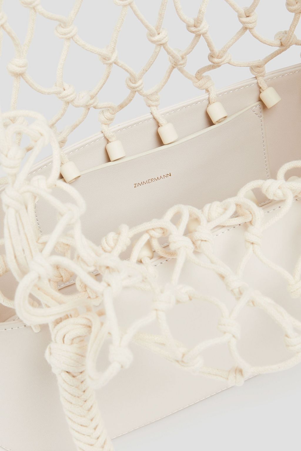 ZIMMERMANN Macramé and leather tote