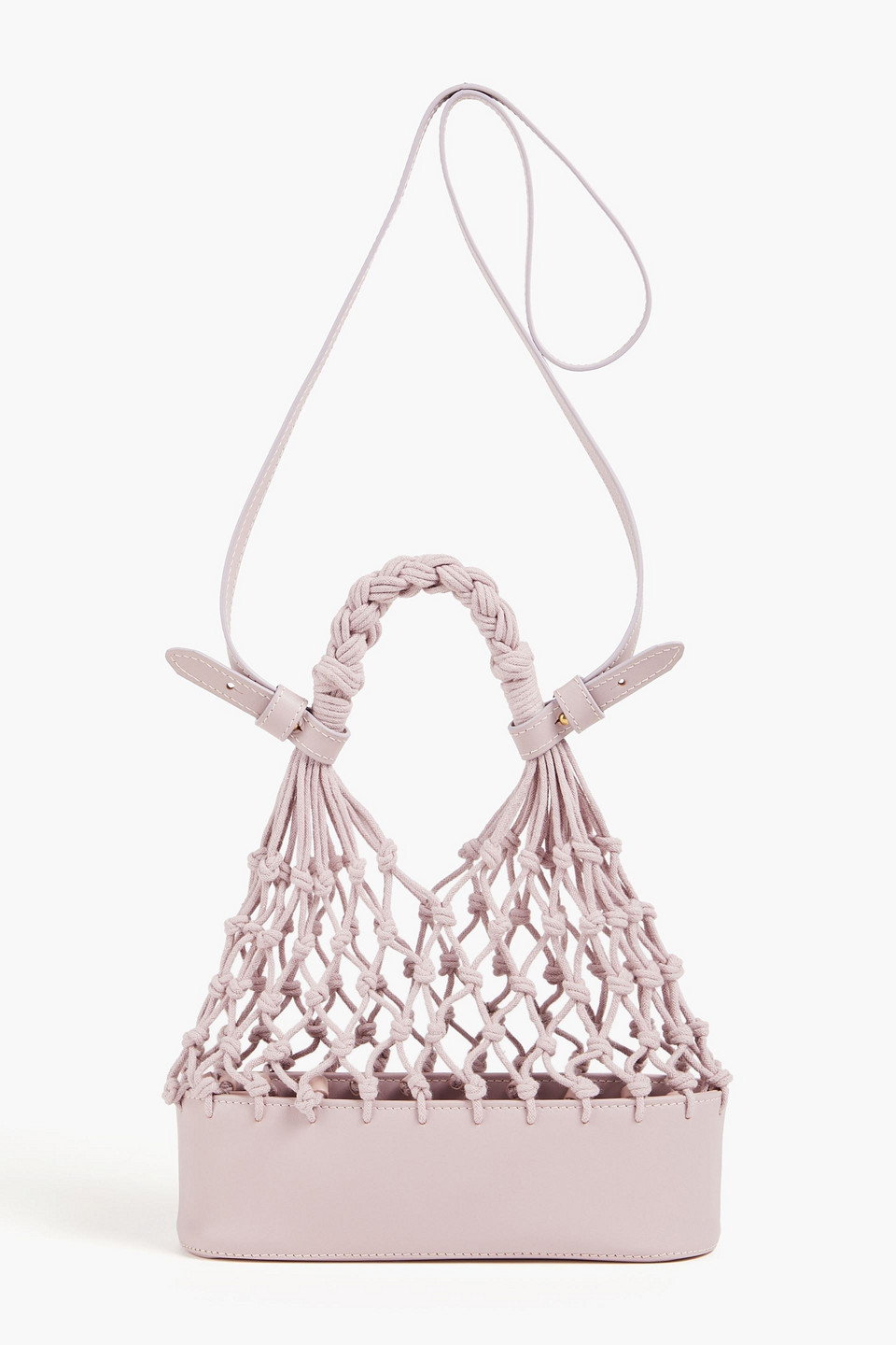 Zimmermann Macramé And Leather Tote In Lilac