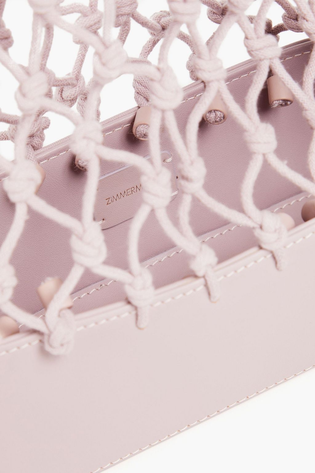 ZIMMERMANN Macramé and leather tote
