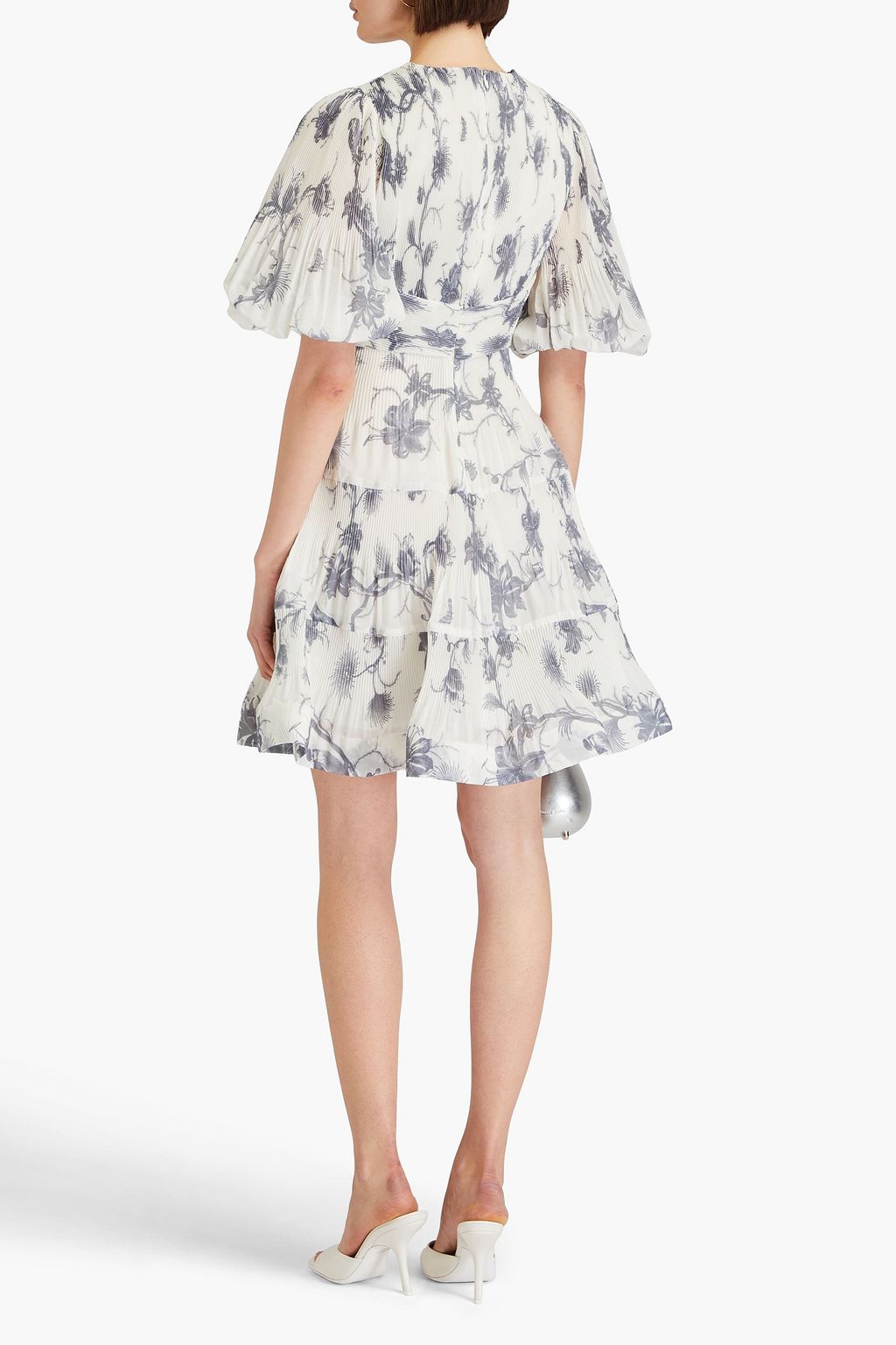 ZIMMERMANN Tiered plissé-organza mini dress