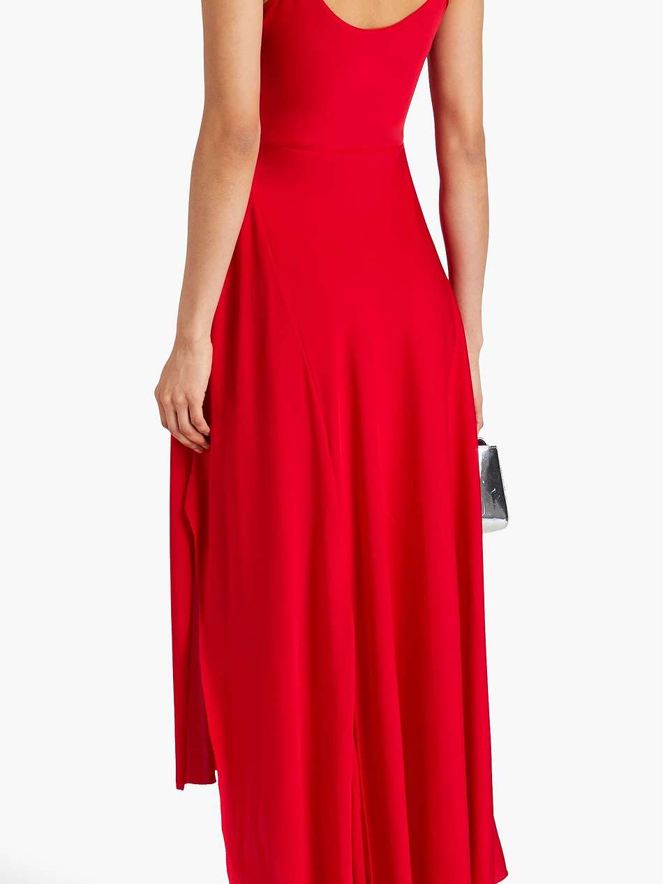 elsie draped chiffon and stretch-silk satin maxi dress