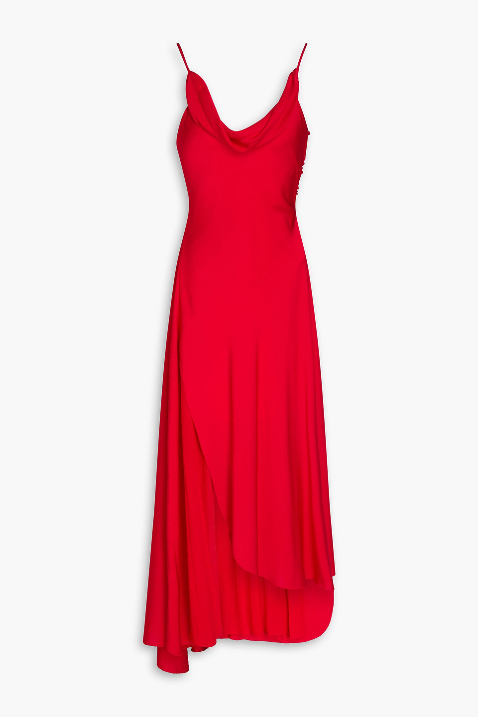 Elsie draped chiffon and stretch-silk satin maxi dress