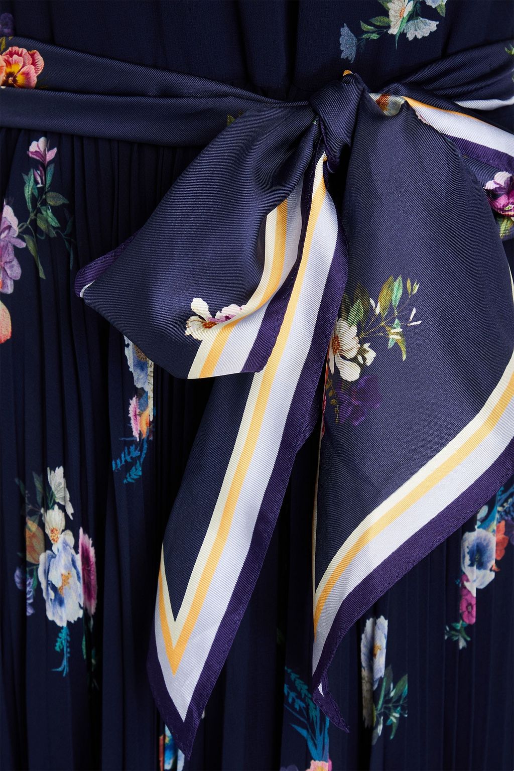 ZIMMERMANN Pleated floral-print chiffon maxi dress