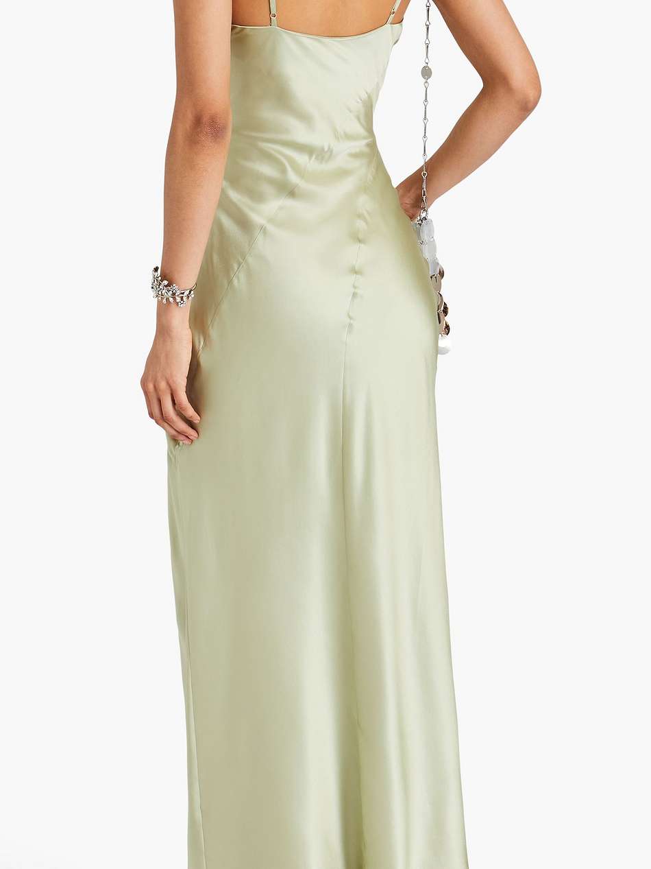 ariel draped silk-satin gown